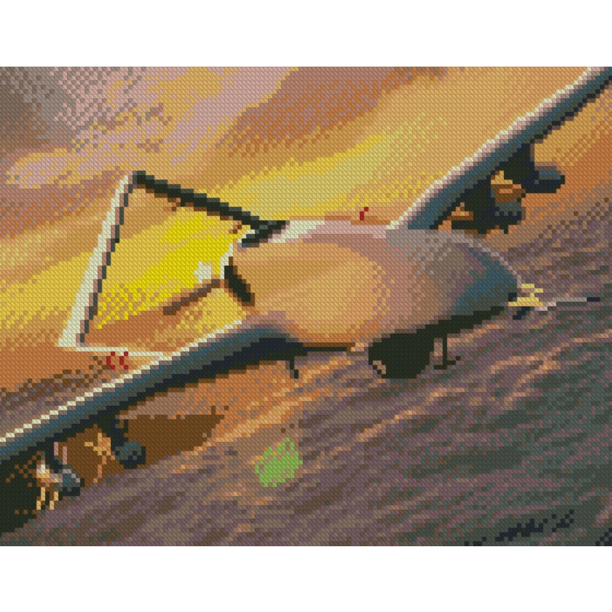 Алмазная мозаика Байрактар среди облаков (30х40 см), бренду Strateg - KUBIX