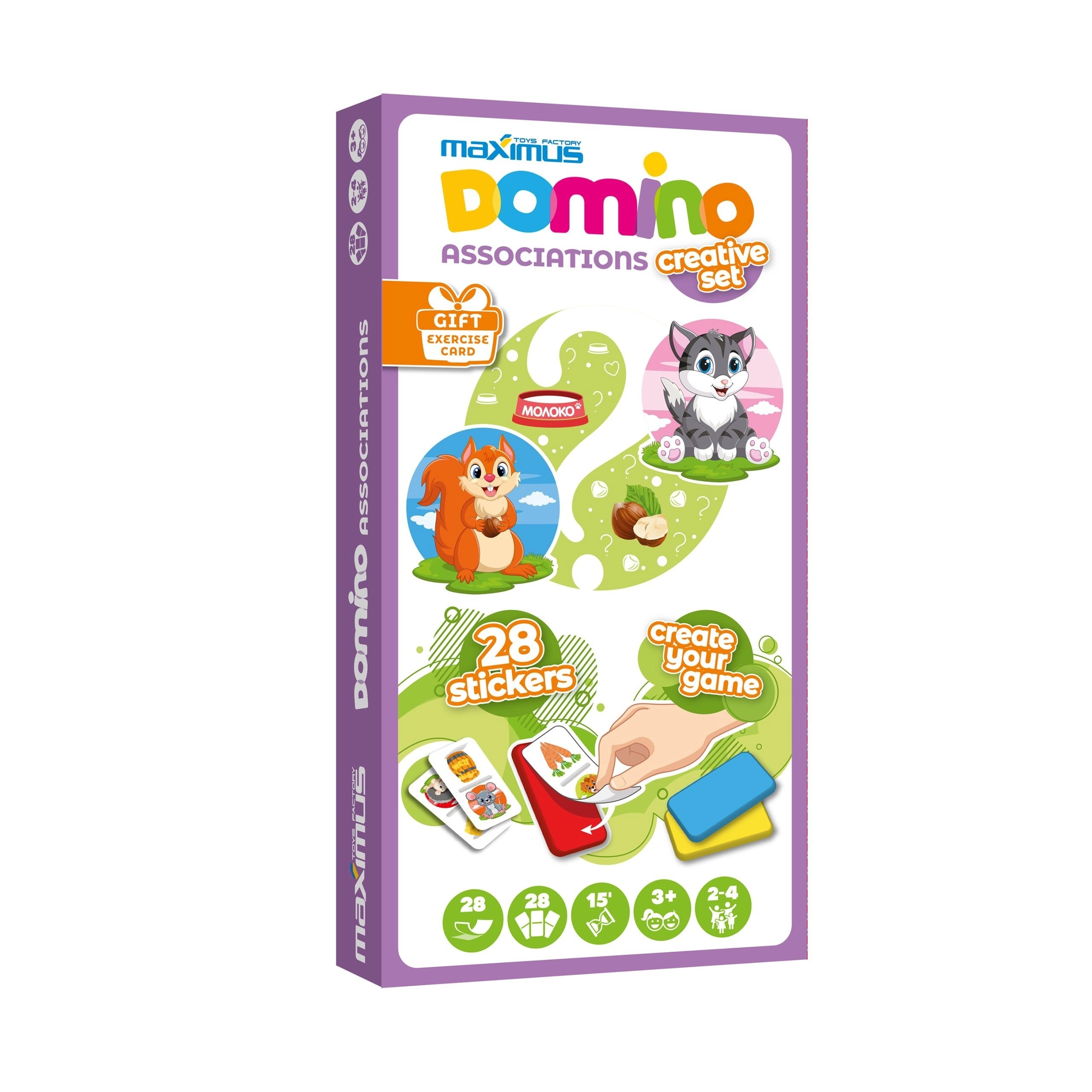 Настольная игра Домино. Ассоциации , бренду Maximus, для 2-4 гравців, час гри < 30мин. - KUBIX