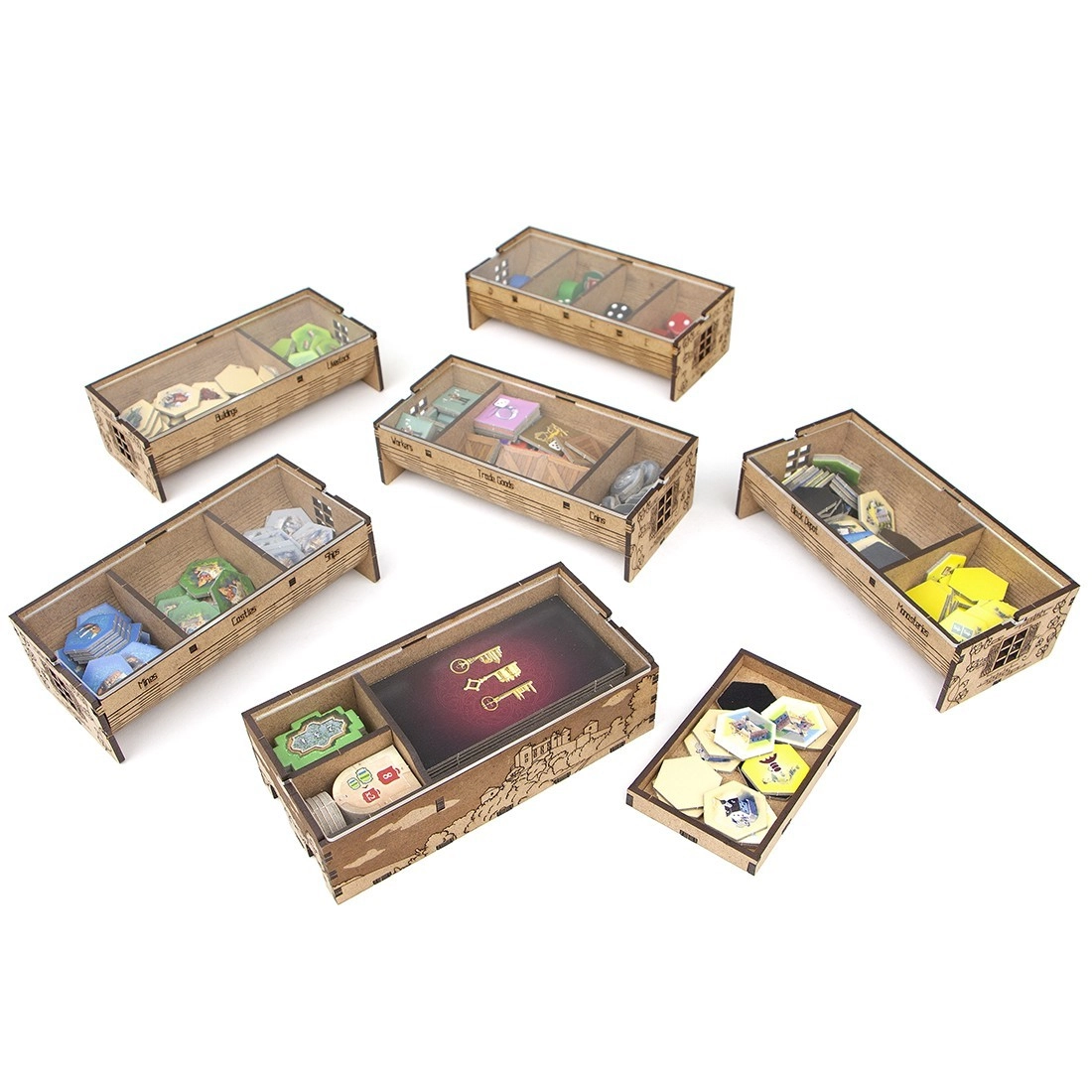 Органайзер для настольной игры Замки Бургундии (Organizer for boardgame Castles of Burgundy), бренду Tower Rex - 3 - KUBIX 
