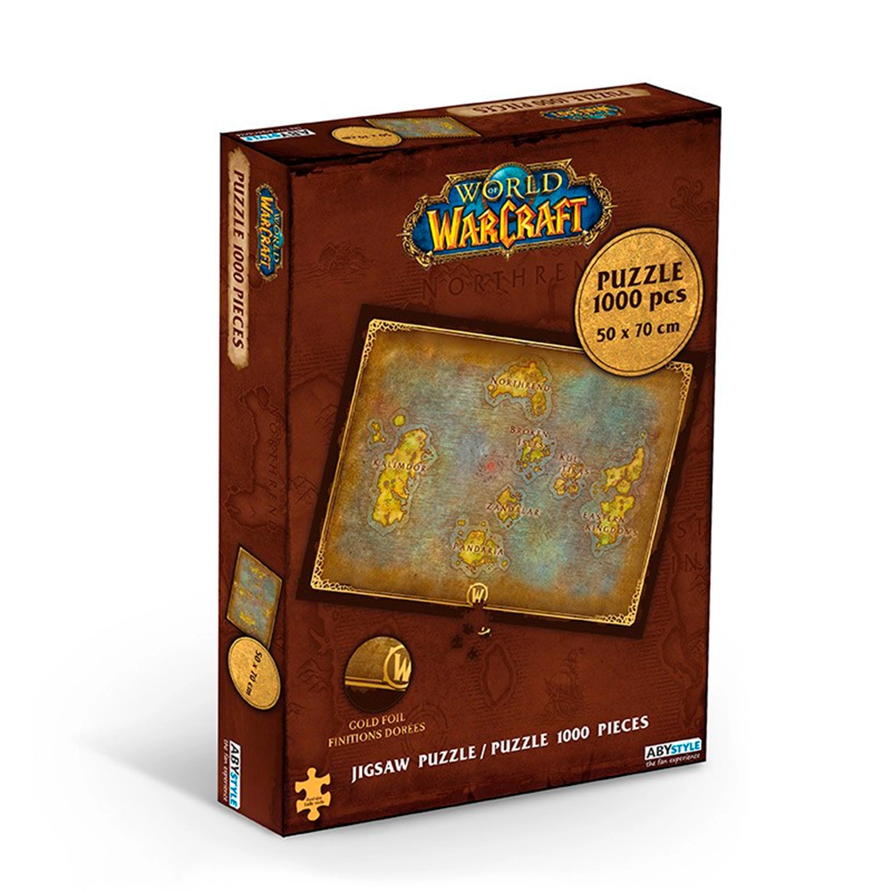 Пазл WORLD OF WARCRAFT Azeroth's map (1000 шт.) (Варкрафт) - KUBIX