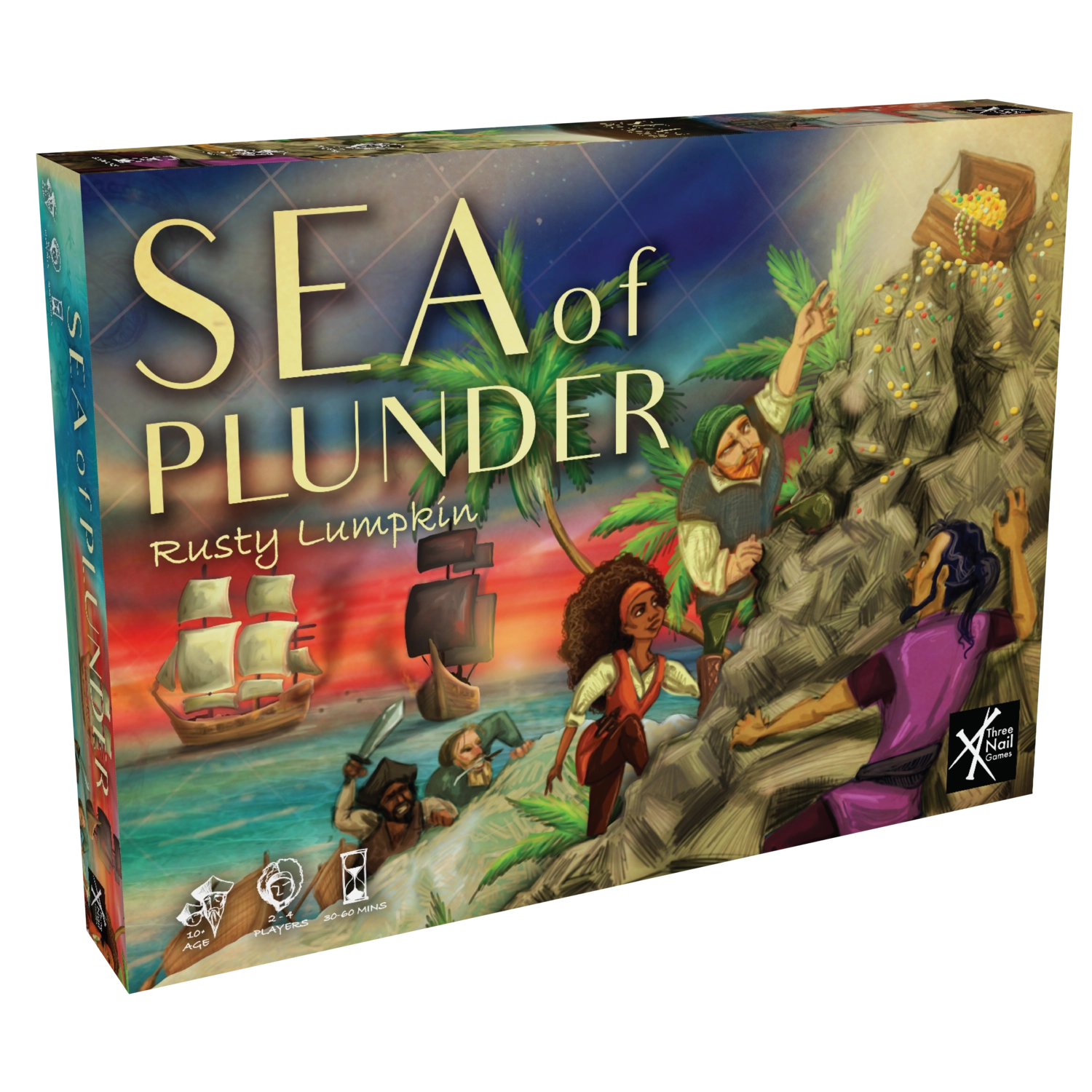 Настільна гра Sea of Plunder (Море пограбування) (EN), для 2-4 гравців, час гри < 30хв. - KUBIX