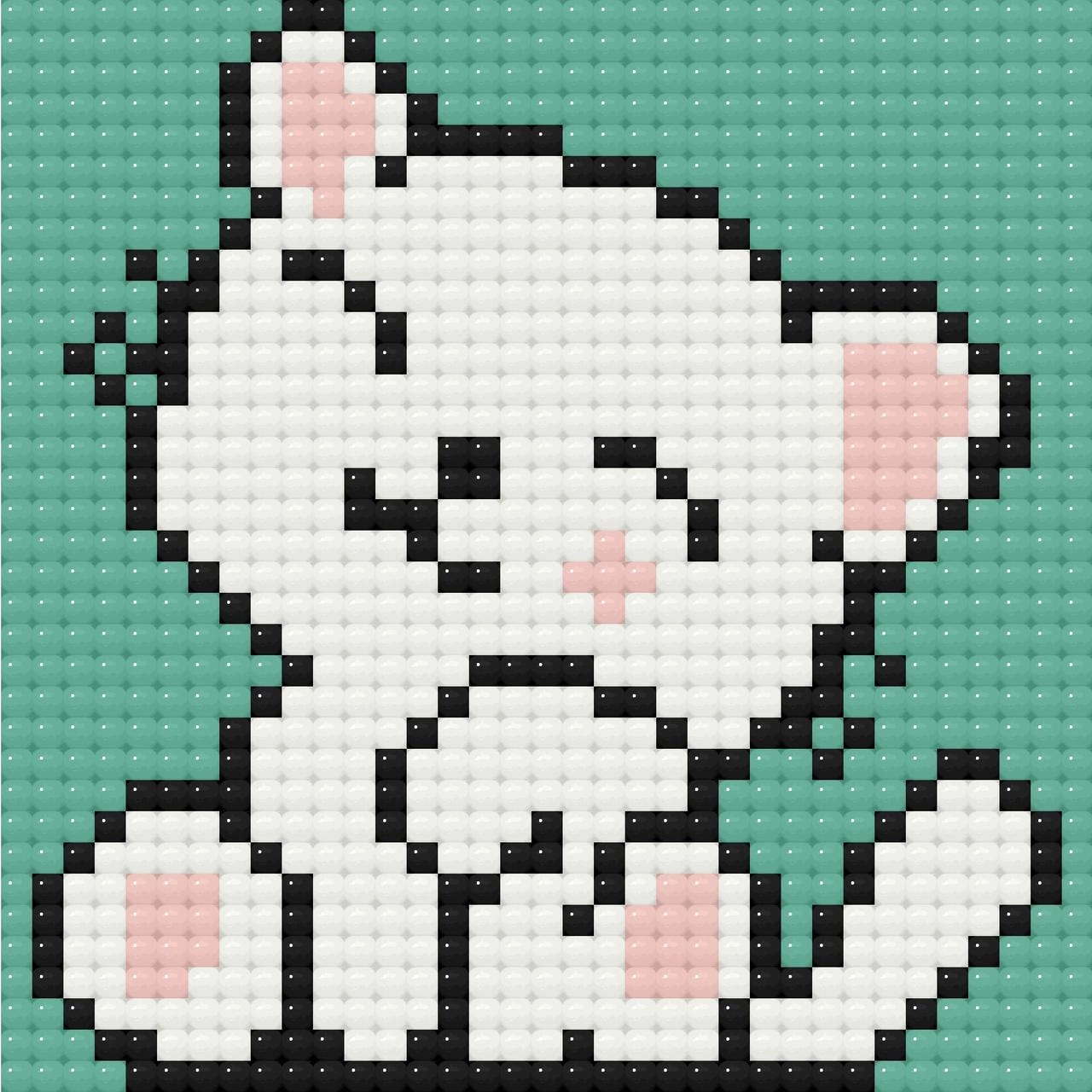 Алмазна мозаїка Котик (10х10 см), бренду Origami - KUBIX