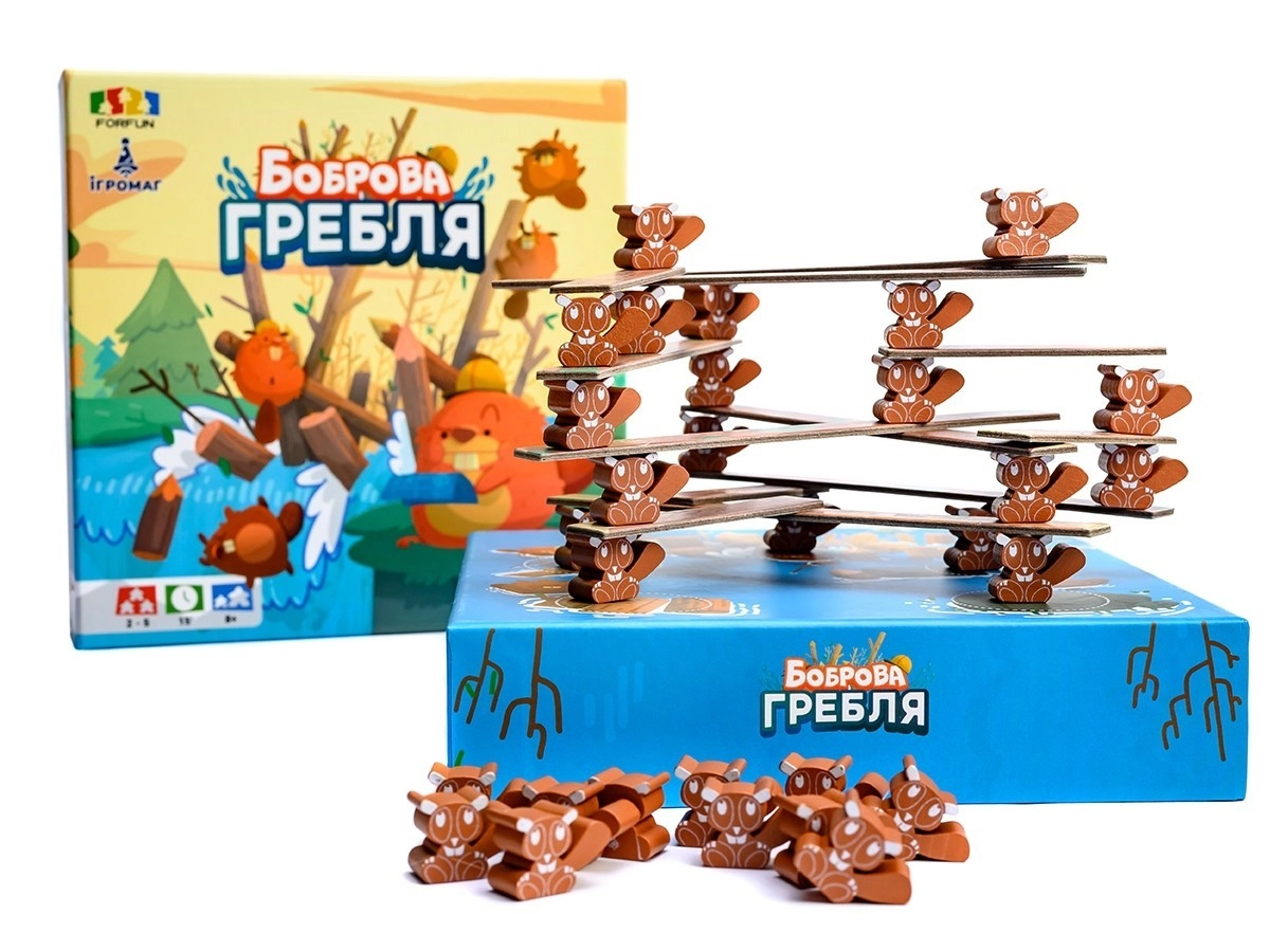 Настольная игра Бобровая плотина (Beaver Creek), бренду Игромаг, для 1-5 гравців, час гри < 30мин. - 6 - KUBIX 