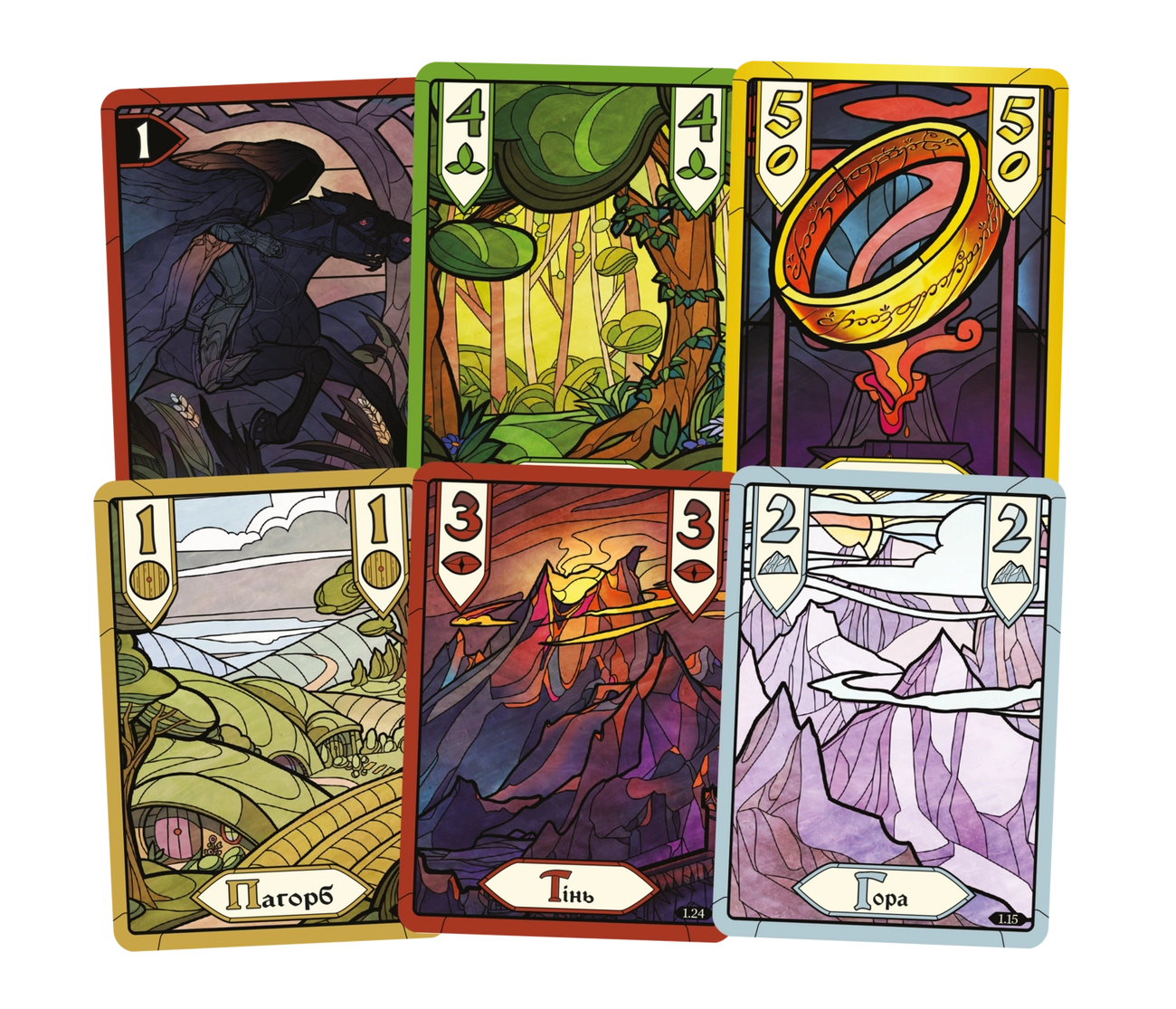 Настільна гра Братство Персня. Карткова гра (The Fellowship of the Ring The Trick Taking Game), бренду Geekach Games, для 1-4 гравців, час гри < 30хв. - 5 - KUBIX 
