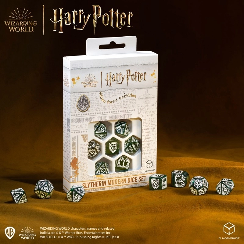 Набір кубиків Harry Potter. Slytherin Modern Dice Set - Green - 6 - KUBIX 