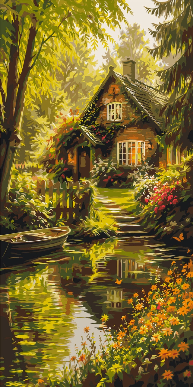 Картина за номерами Лісова казка (40х80 см), бренду Origami - KUBIX