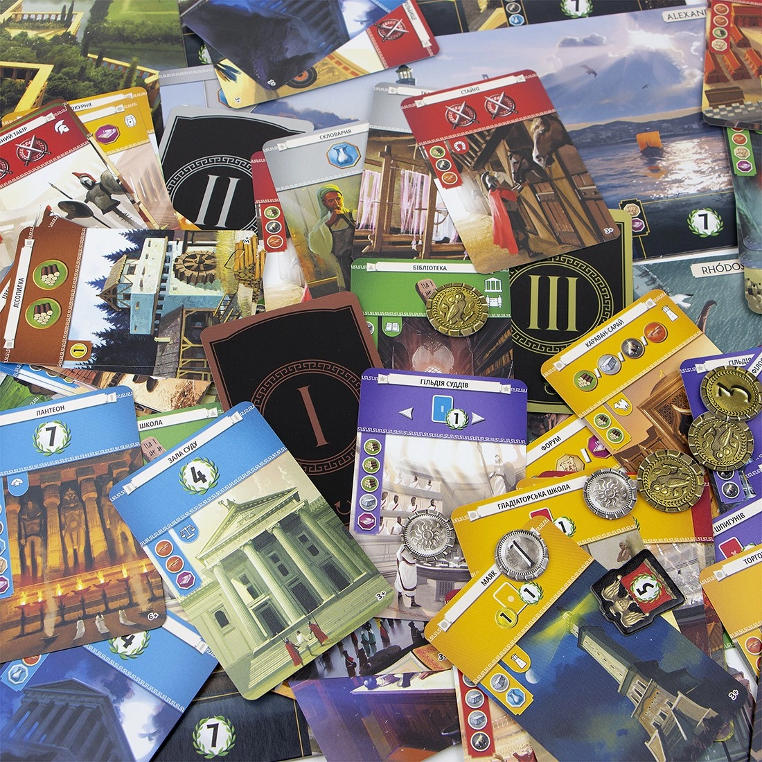 Настольная игра 7 Чудес 2 издания (7 Wonders (2nd Edition)), бренду Игромаг, для 3-7 гравців, час гри < 30мин. - 17 - KUBIX 