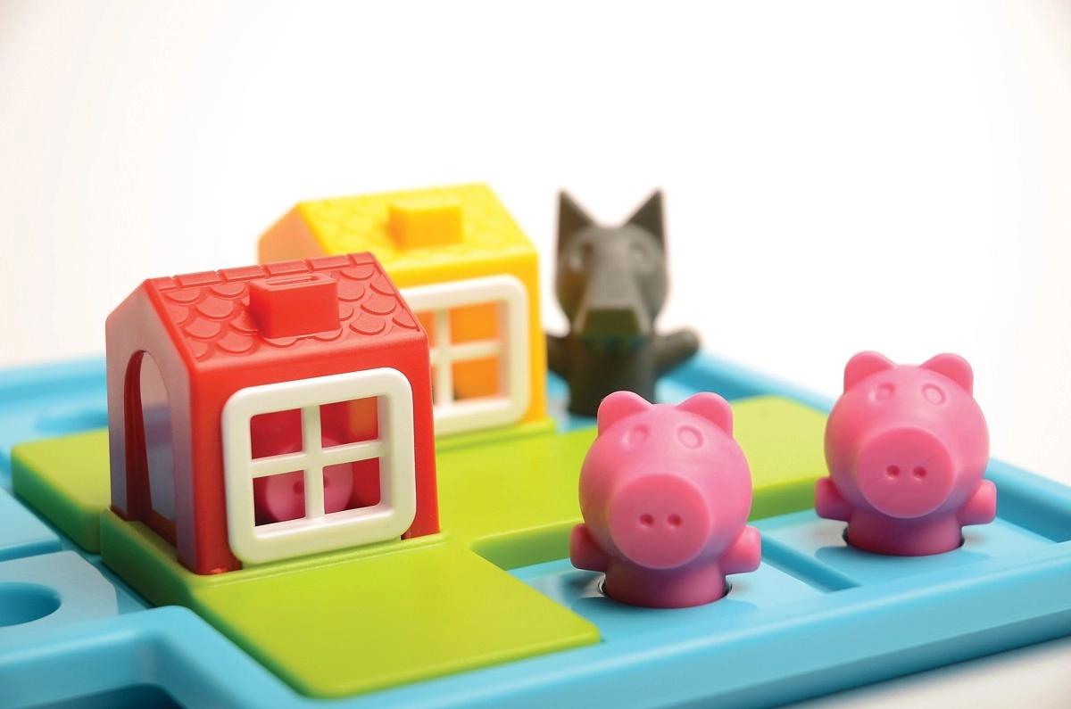 Настольная игра Трое маленьких поросят. Делюкс (Three little piggies. Deluxe), бренду Smart Games, для 1-1 гравців, час гри < 30мин. - 3 - KUBIX 