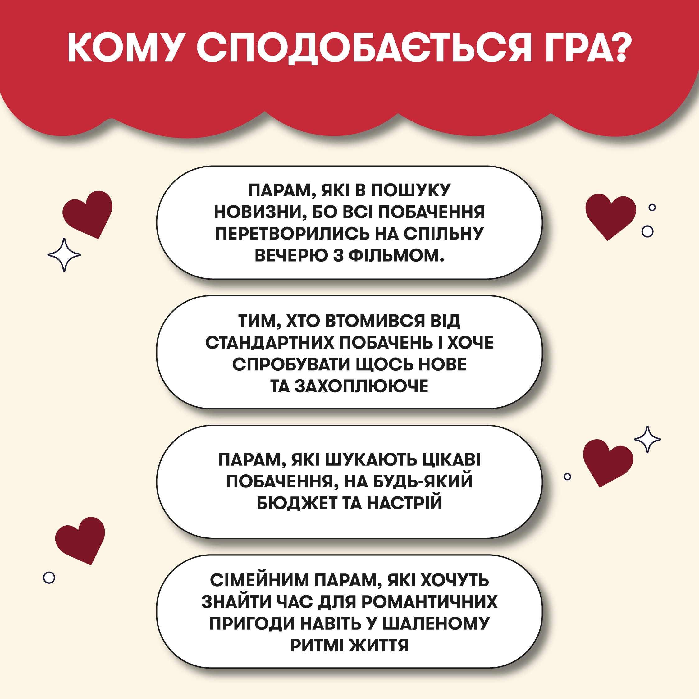 Настольная игра 100 невероятных свиданий, бренду ORNER, для 2-2 гравців - 8 - KUBIX 