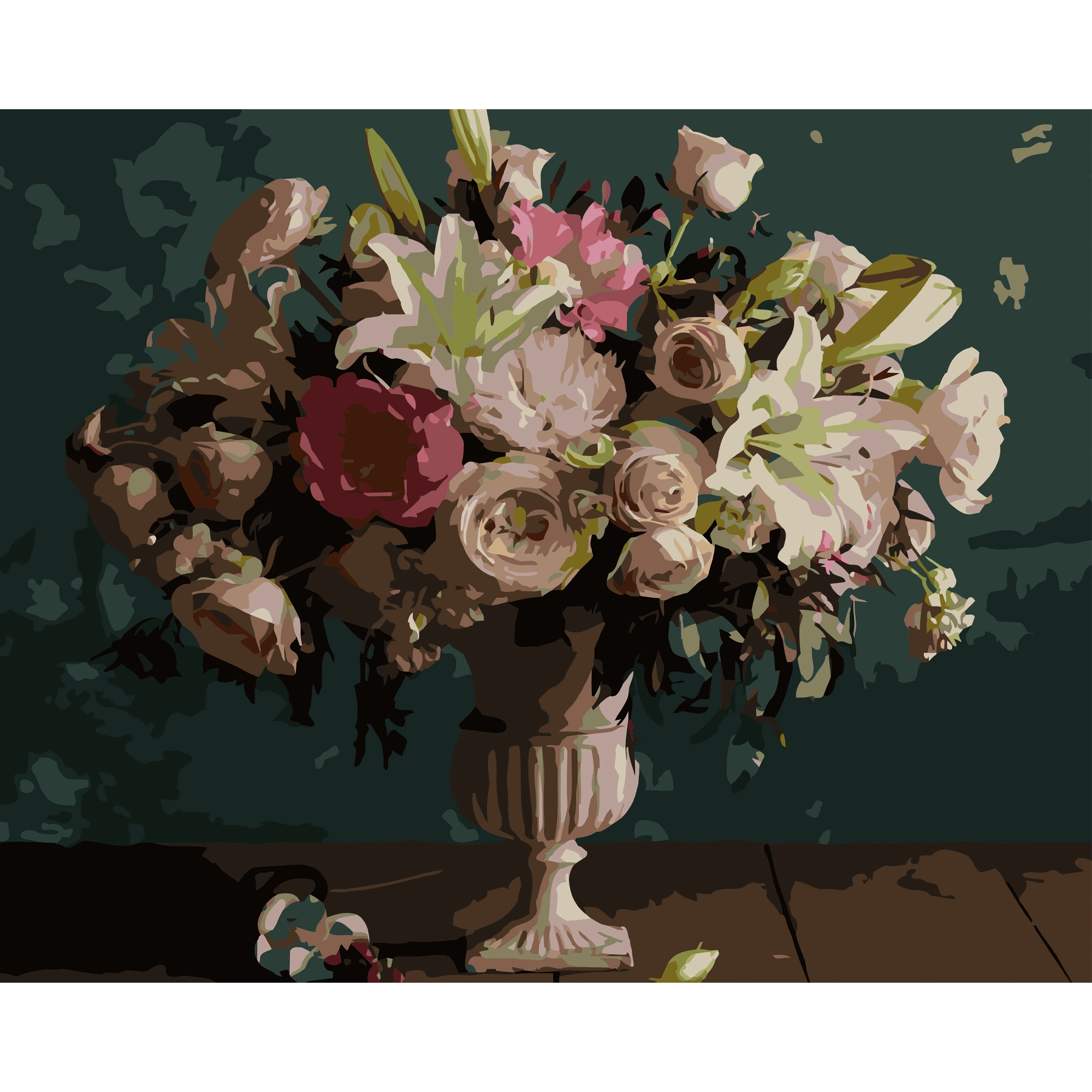 Картина по номерам Роскошный светлый букет (40х50 см), бренду Strateg - KUBIX