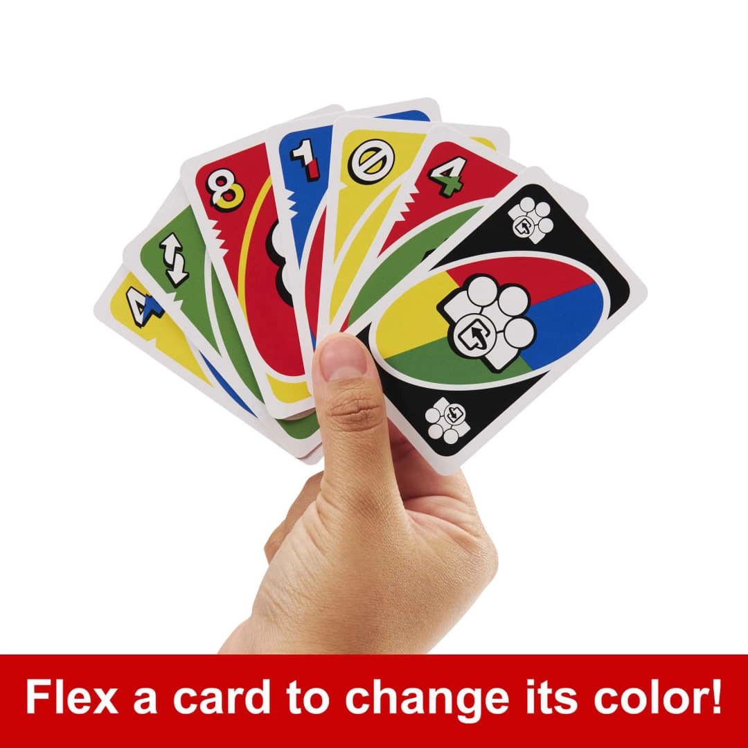 Настольная игра UNO Flex (Уно Флекс), бренду Mattel, для 2-10 гравців, час гри < 30мин. - 3 - KUBIX 
