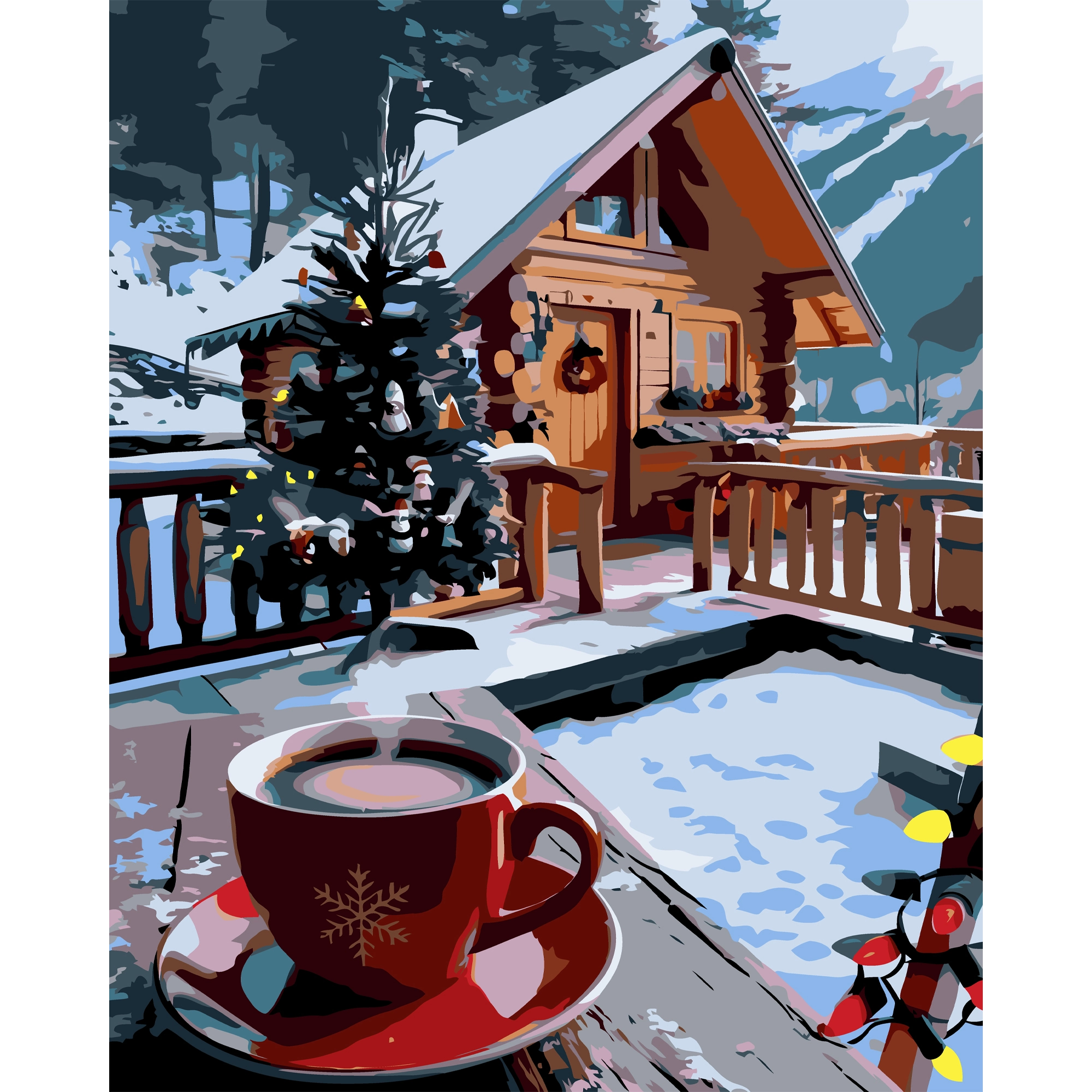 Картина по номерам Утро в горах (40х50 см), бренду Strateg - KUBIX