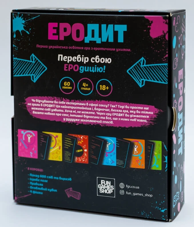 Настольная игра Эродит, бренду Fun Games Shop, для 4-4 гравців, час гри < 60мин. - 2 - KUBIX 