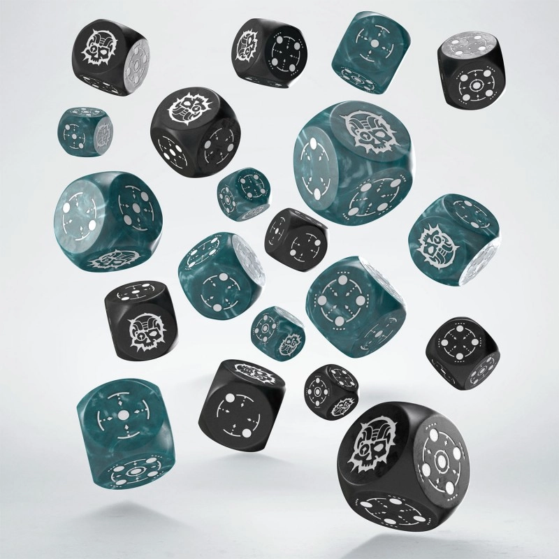 Набір кубиків Crosshairs Compact D6: Stormy & Black Dice Set - KUBIX