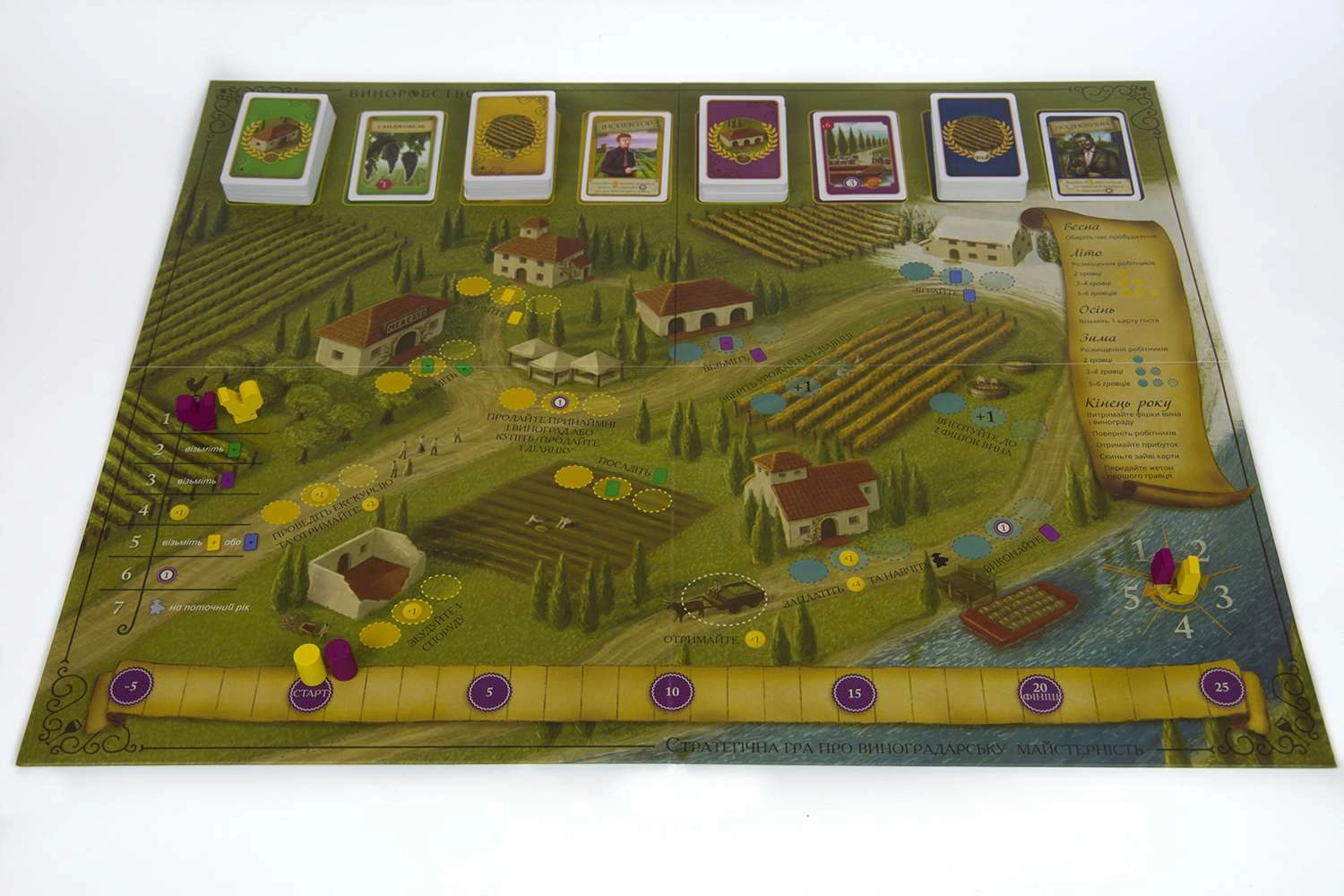 Настольная игра Виноделие (Viticulture), бренду Kilogames, для 1-6 гравців, час гри < 60мин. - 12 - KUBIX 