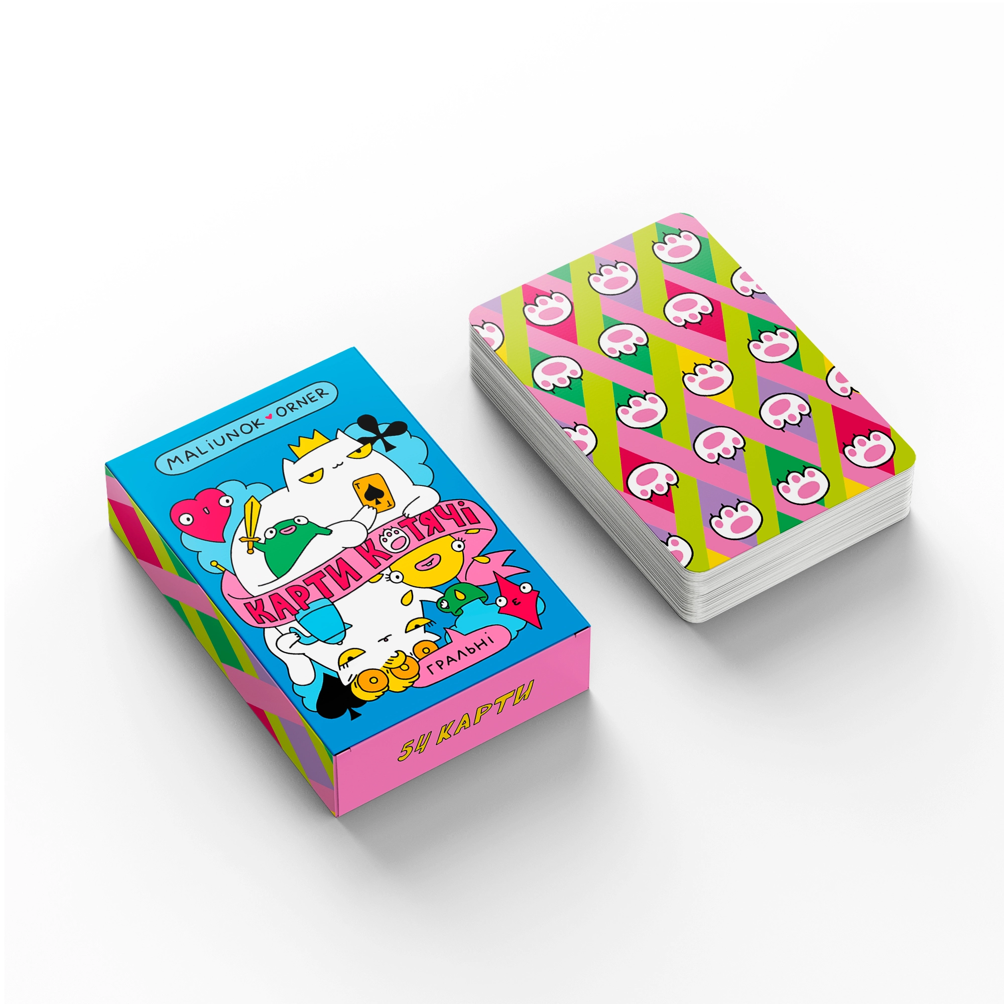 Настольная игра Игральные карты кошачьи Maliunok, бренду ORNER, для 2-12 гравців - 5 - KUBIX 