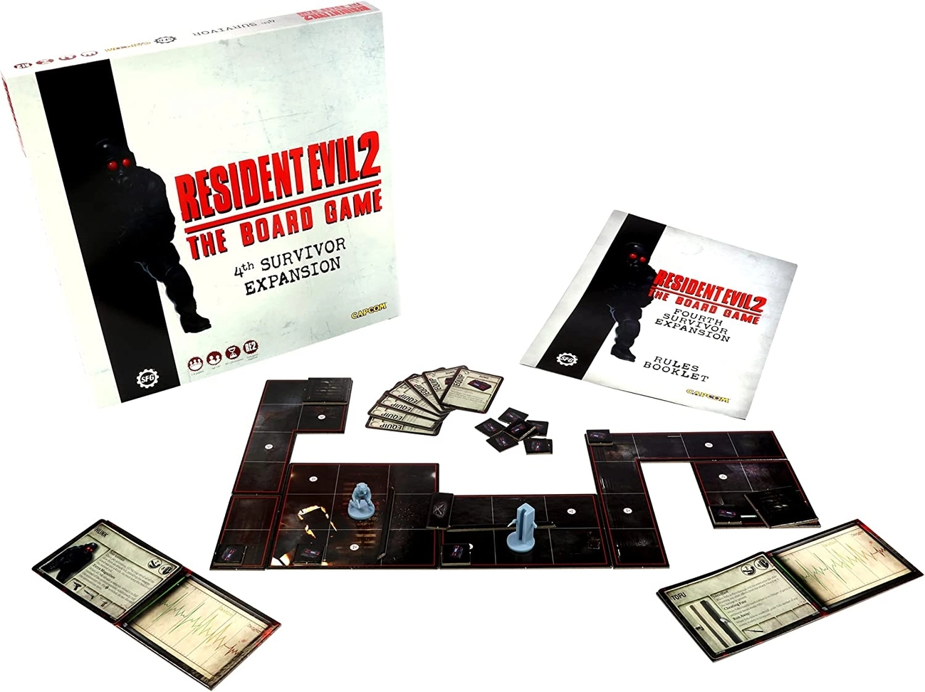 Настільна гра Оселя зла 2. Розширення 4-й Виживший (Resident Evil 2: The Board Game. 4th Survivor Expansion) (EN), бренду Steamforged Games Ltd., для 1-4 гравців, час гри > 60хв. - 3 - KUBIX 