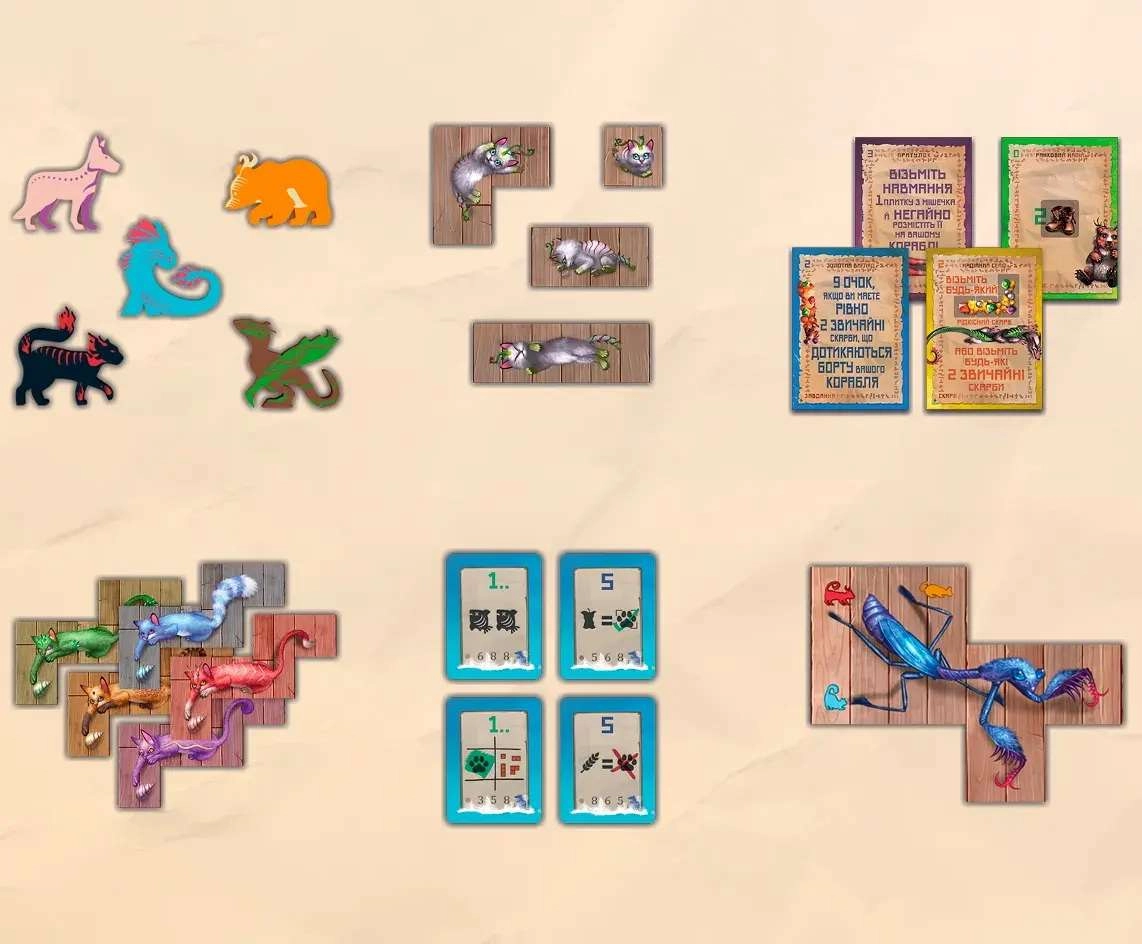 Настольная игра Остров котов: Еще больше гостей (The Isle of Cats: Kickstarter Pack 2), бренду Geekach Games, для 1-6 гравців, час гри < 30мин. - 3 - KUBIX 