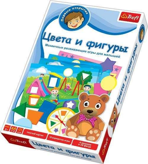 Настільна гра Перші відкриття: Кольори та фігурки, бренду Trefl, для 1-4 гравців, час гри < 30хв. - 3 - KUBIX 