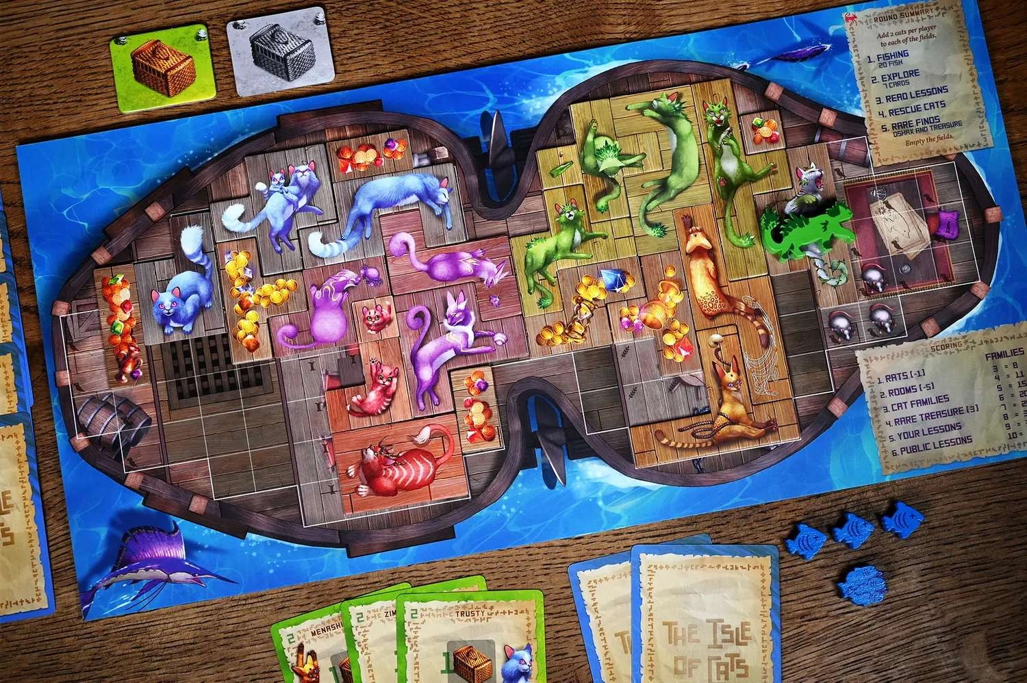 Острів котів: Набір кораблів (The Isle of Cats: Boat Pack), бренду Geekach Games, для 1-6 гравців, час гри < 30хв. - 4 - KUBIX 