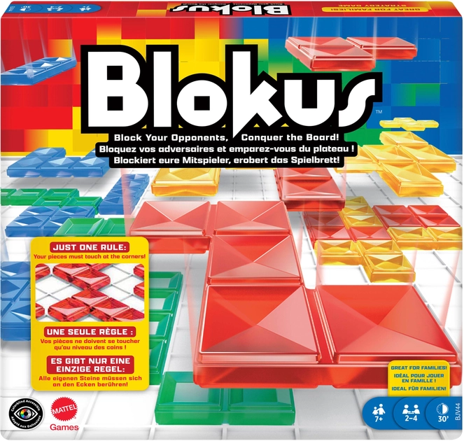 Настільна гра Блокус класична (Blokus classic), бренду Mattel, для 2-4 гравців, час гри < 30хв. - KUBIX