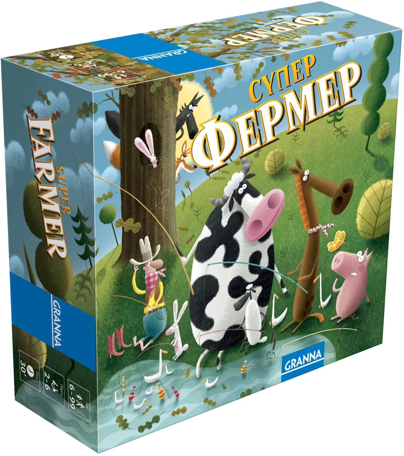 Настольная игра Суперфермер. Мини (Superfarmer. Mini), бренду Granna, для 2-6 гравців, час гри < 30мин. - KUBIX
