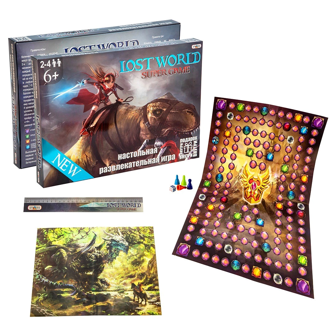 Настільна гра Загублений світ (Lost world) (RU), бренду Strateg, для 2-4 гравців, час гри < 30мин. - 3 - KUBIX 