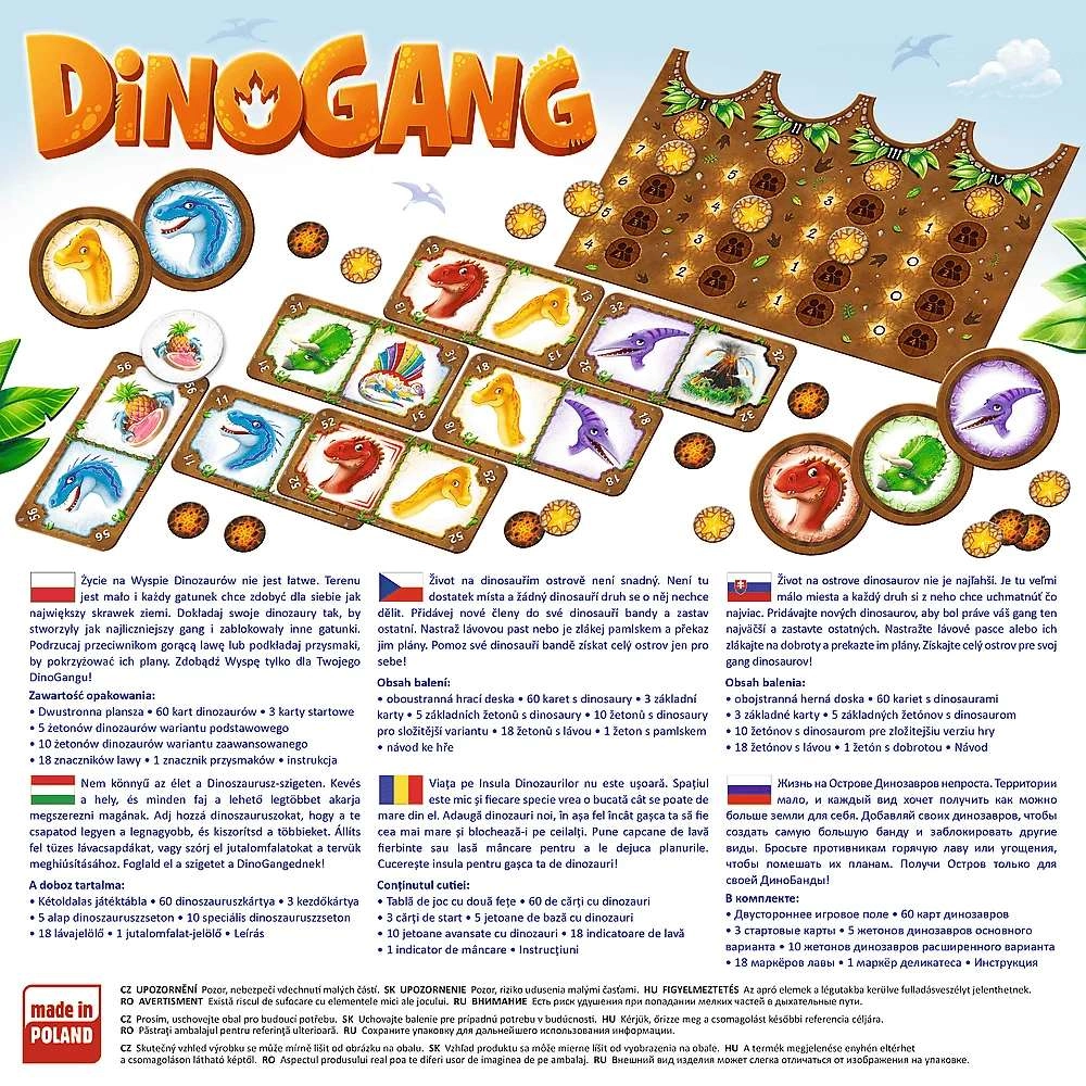 Настільна гра ДіноБанда (Dinogang), бренду Trefl, для 2-5 гравців, час гри < 30хв. - 2 - KUBIX 
