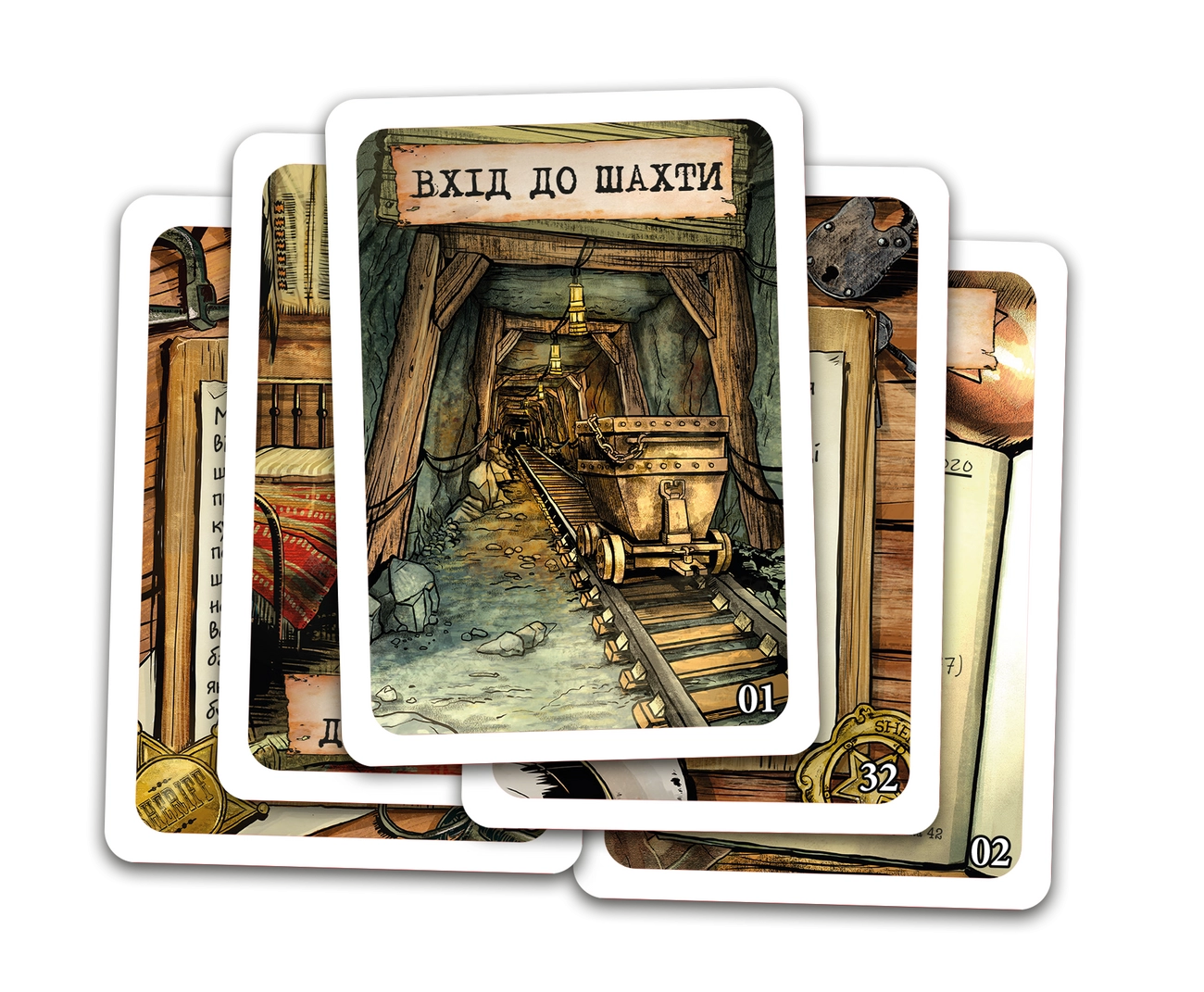 Настільна гра Шерлок Далекий захід. Проклята шахта (Sherlock Far West: The Cursed Mine), бренду Geekach Games, для 1-8 гравців, час гри < 60хв. - 3 - KUBIX 