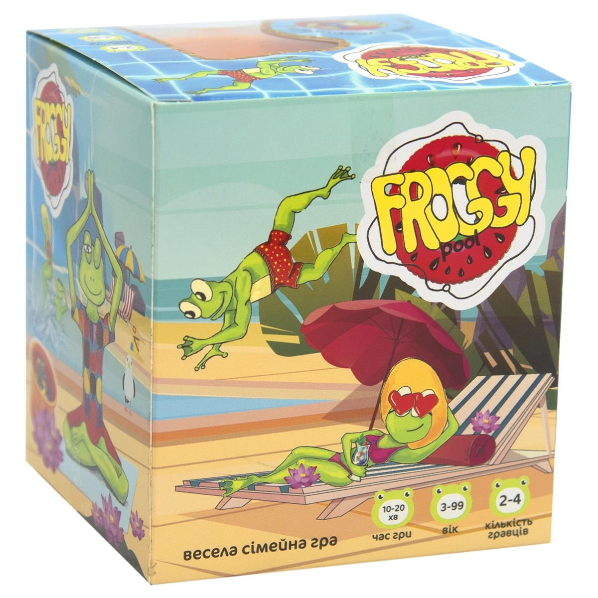Настольная игра "Лягушачий бассейн (Froggy Pool)", бренду Strateg, для 2-4 гравців, час гри < 30мин. - 2 - KUBIX 