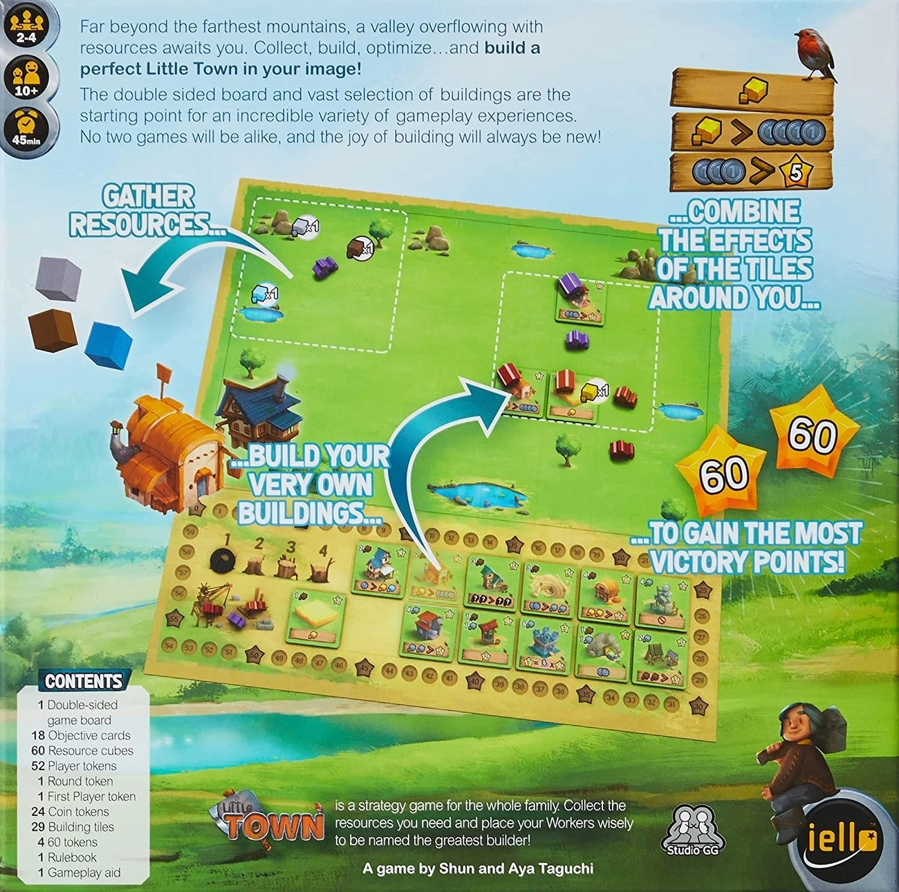 Настольная игра Little Town (Маленький город) (EN), бренду Iello, для 2-4 гравців, час гри < 30мин. - 2 - KUBIX 