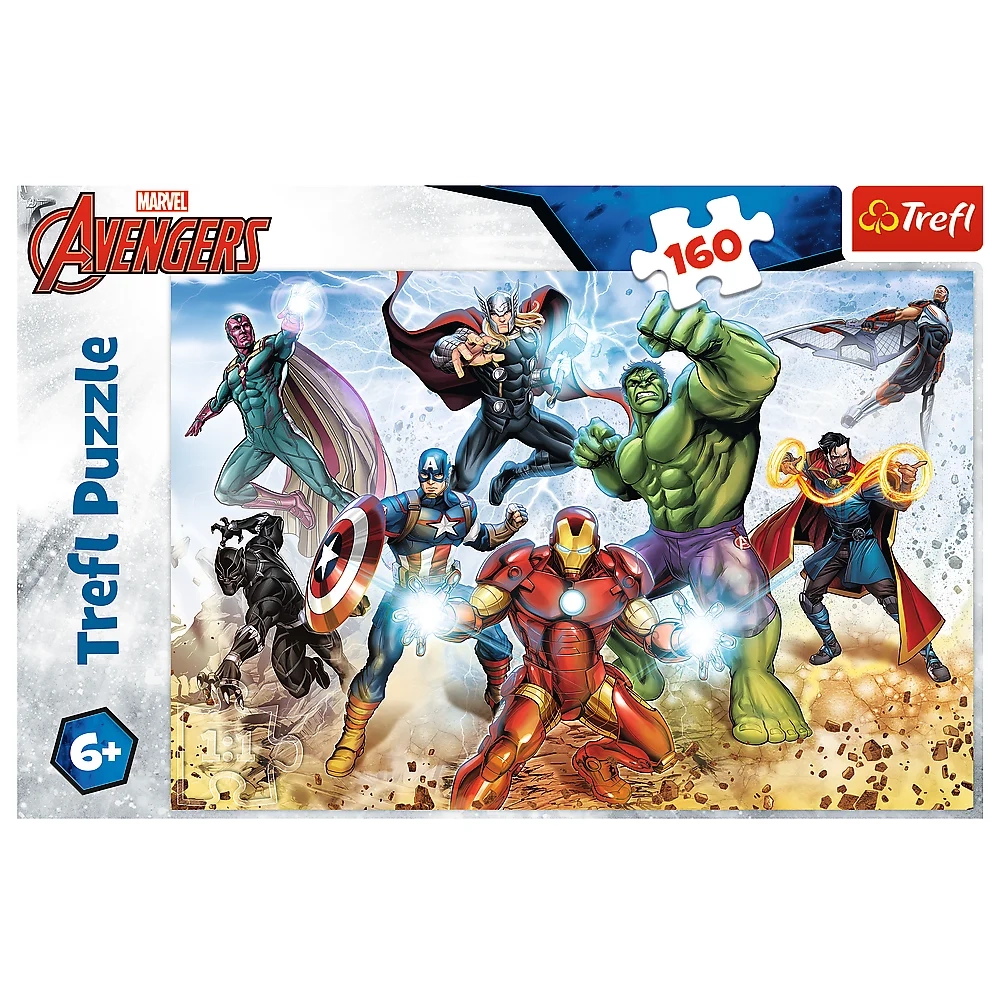 Пазл MARVEL Мстители: Готовы спасать мир (160 шт.), бренду Trefl - KUBIX