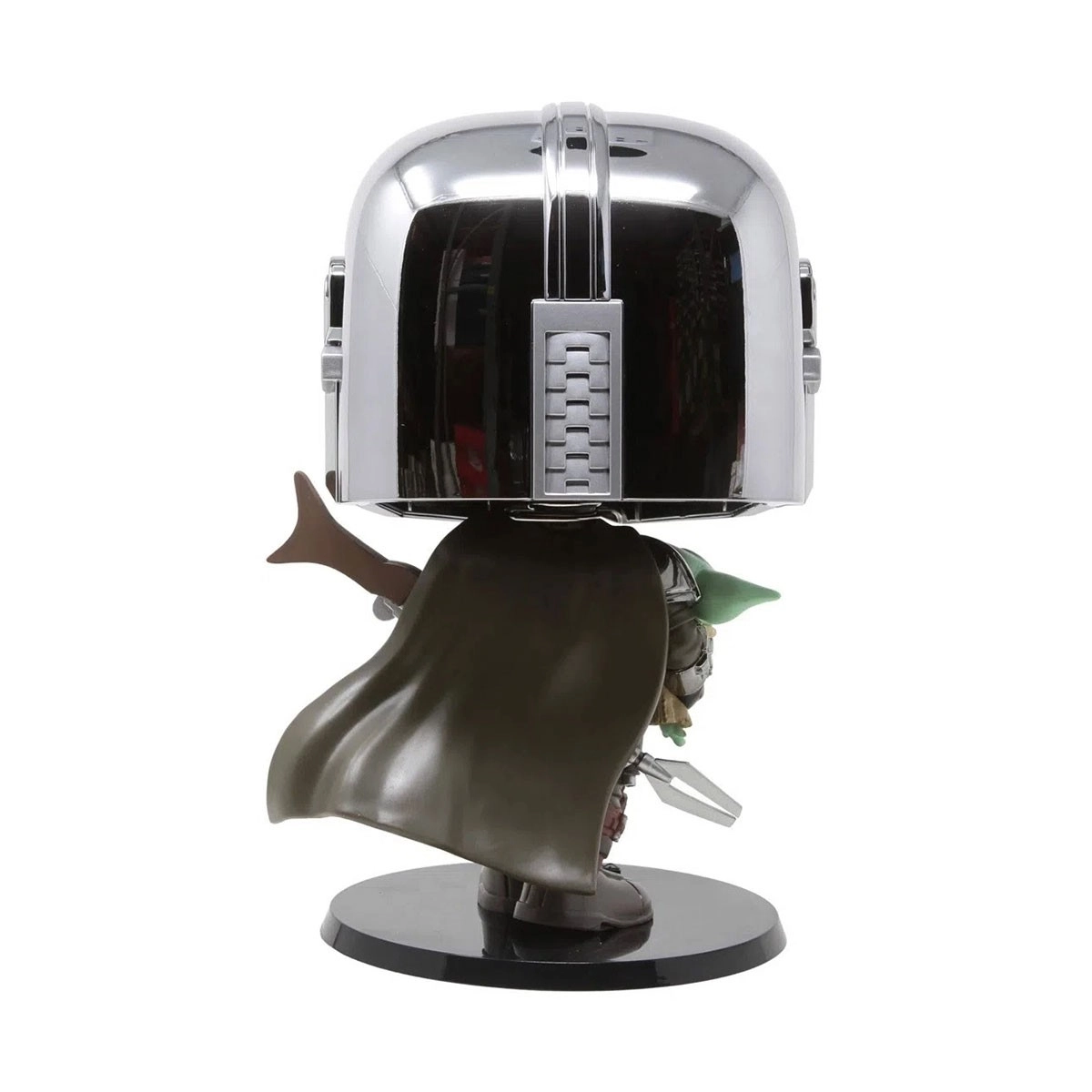 Игровая фигурка Funko Pop! Мандалорец в хроме с малышом (25 см) Star Wars: #380, бренду Funko - 3 - KUBIX 