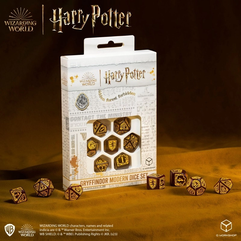 Набор кубиков Harry Potter. Gryffindor Modern Dice Set - Красный - 5 - KUBIX 