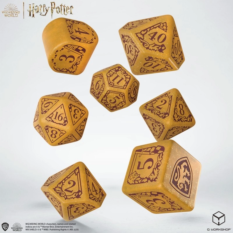 Набор кубиков Harry Potter. Gryffindor Modern Dice Set - Gold - KUBIX