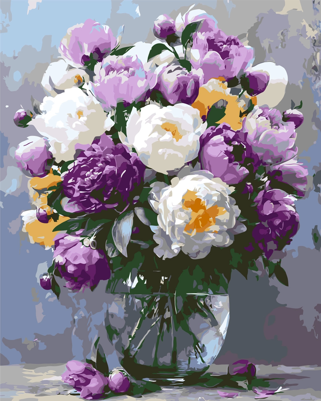 Картина по номерам Букет півоній у вазі (40х50 см), бренду Origami - KUBIX