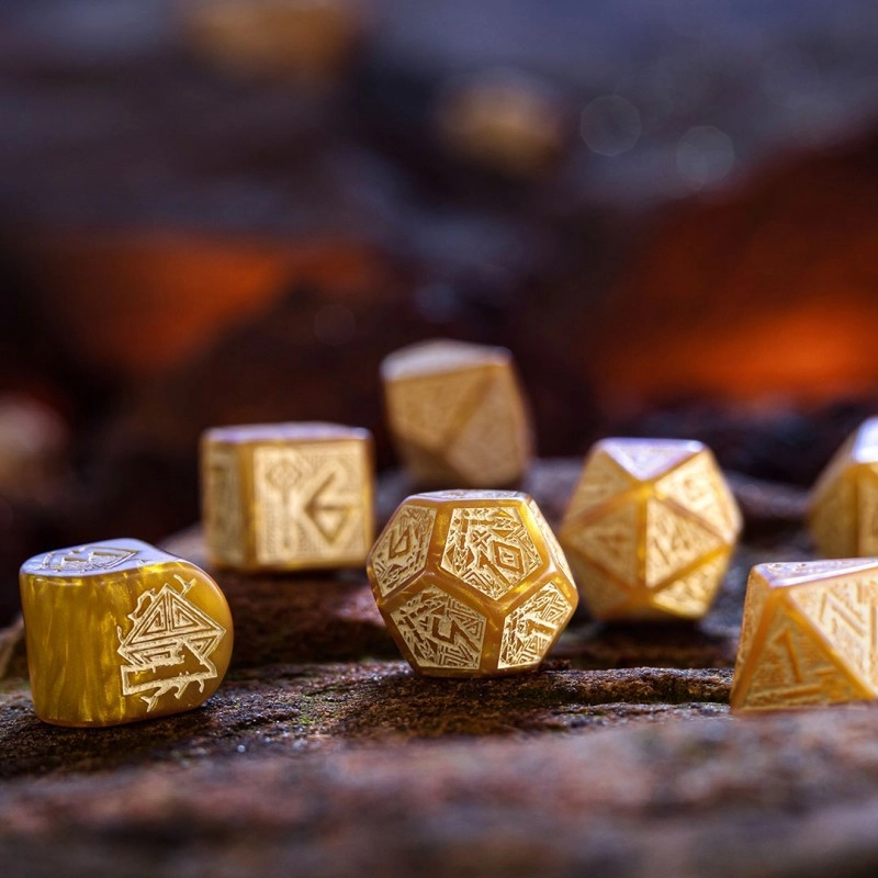 Набор кубиков Dwarven Gold Modern Dice Set - 4 - KUBIX 