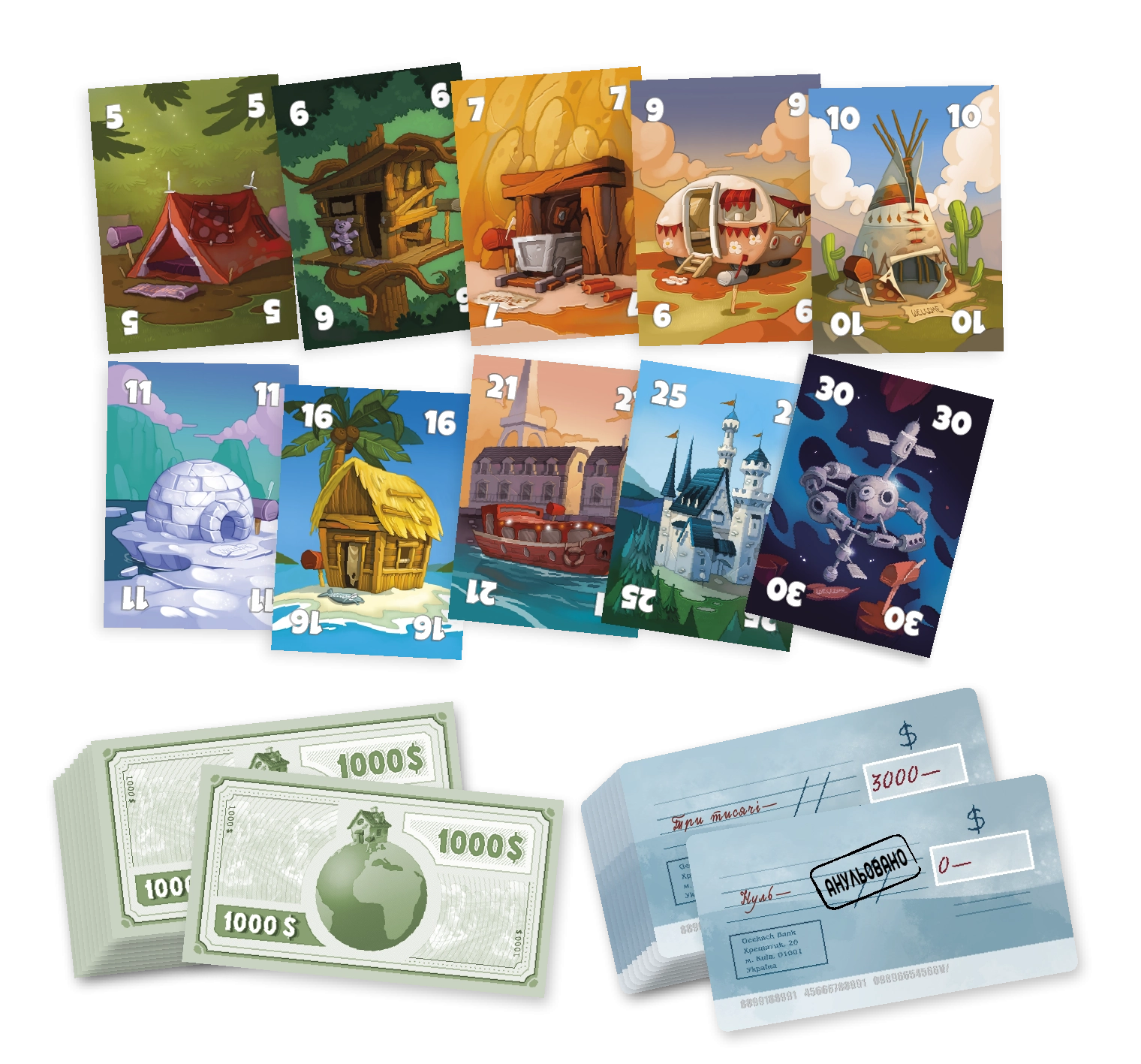 Настільна гра З молотка! (For Sale), бренду Geekach Games, для 3-6 гравців, час гри < 30хв. - 6 - KUBIX 