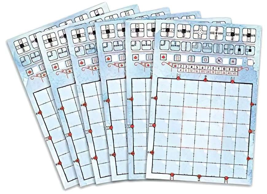 Настільна гра Залізниця Inc. Блакить (Railroad Ink: Deep Blue Edition), бренду Kilogames, для 1-6 гравців, час гри < 30хв. - 3 - KUBIX 