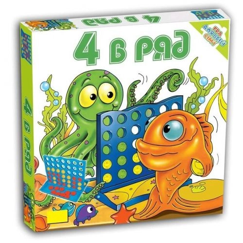 Настольная игра "4 в ряд", для 2-2 гравців, час гри < 30мин. - KUBIX