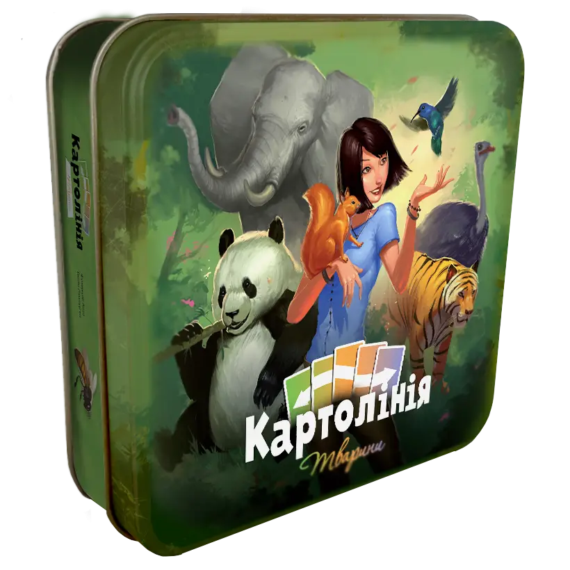 Настільна гра Картолінія: Тварини (Cardline: Animals), бренду Rozum, для 2-8 гравців, час гри < 30хв. - KUBIX