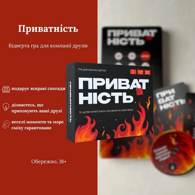 Настольная игра Конфиденциальность, бренду Gamesly, для 5-10 гравців, час гри < 30мин. - 3 - KUBIX 