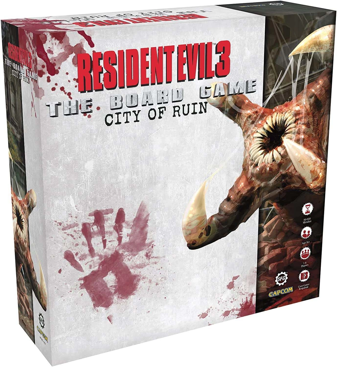 Настольная игра Обитель Зла 3: Город Разрушений (Resident Evil 3: The Board Game. City of Ruin) (EN), бренду Steamforged Games Ltd., для 1-4 гравців, час гри < 60мин. - KUBIX