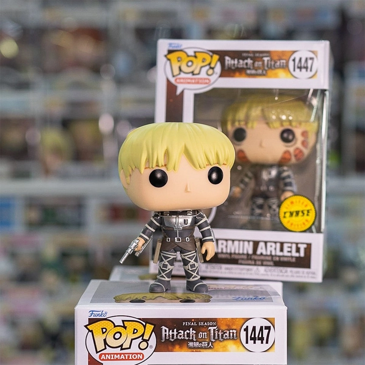 Игровая фигурка FUNKO POP! АРМИН АРЛЕРТ (Armin Arlert) Attack on Titan: #1447, бренду Funko - 4 - KUBIX 