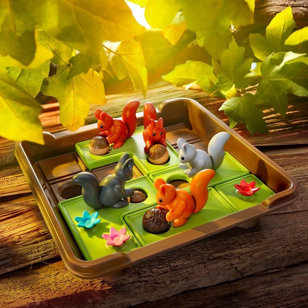 Настільна гра Вперед, за горіхами! XXL (Squirrels Go Nuts XXL), бренду Smart Games, для 1-4 гравців, час гри < 30хв. - 3 - KUBIX 