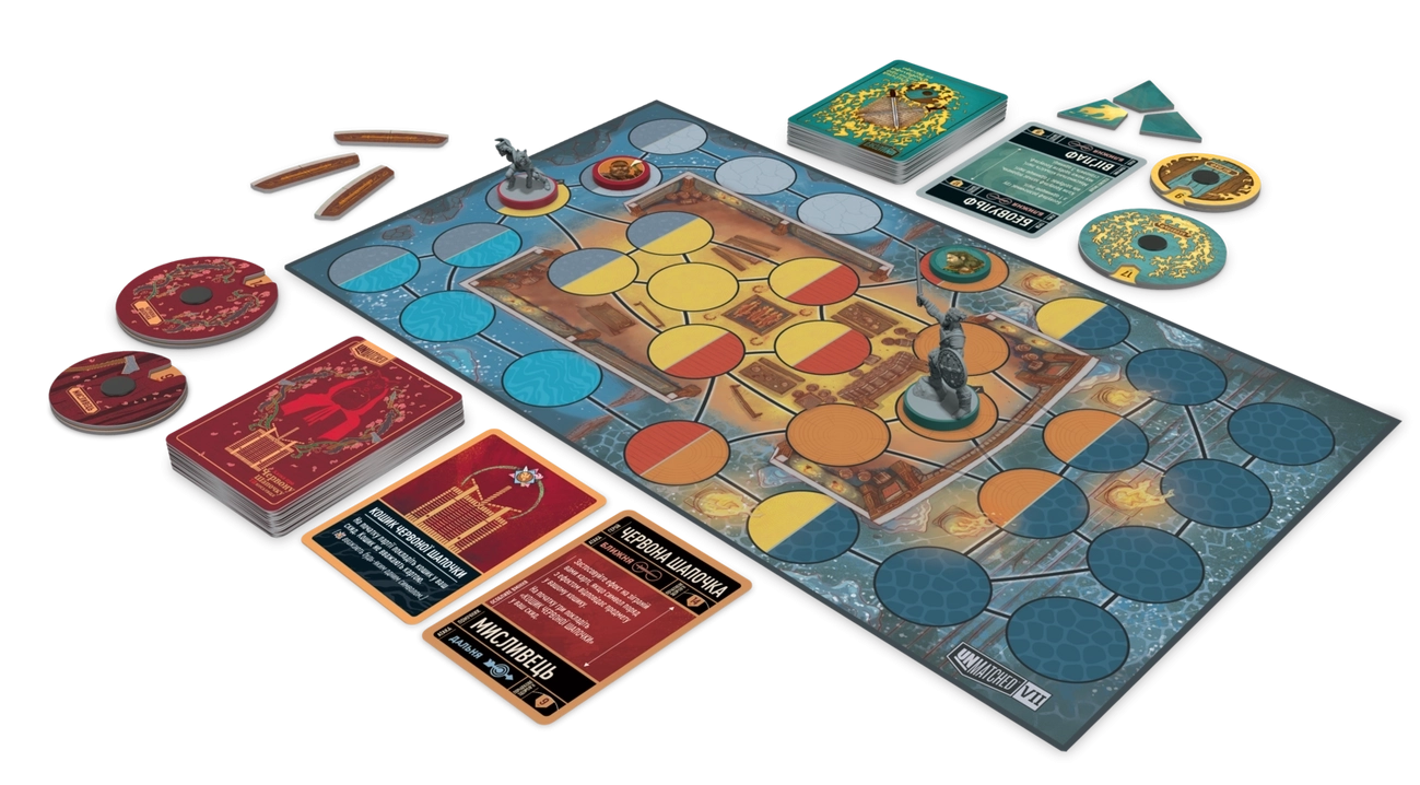 Настільна гра Unmatched: Червона Шапочка проти Беовульфа (Unmatched: Little Red Riding Hood vs. Beowulf), бренду Geekach Games, для 2-4 гравців, час гри < 30хв. - 3 - KUBIX 