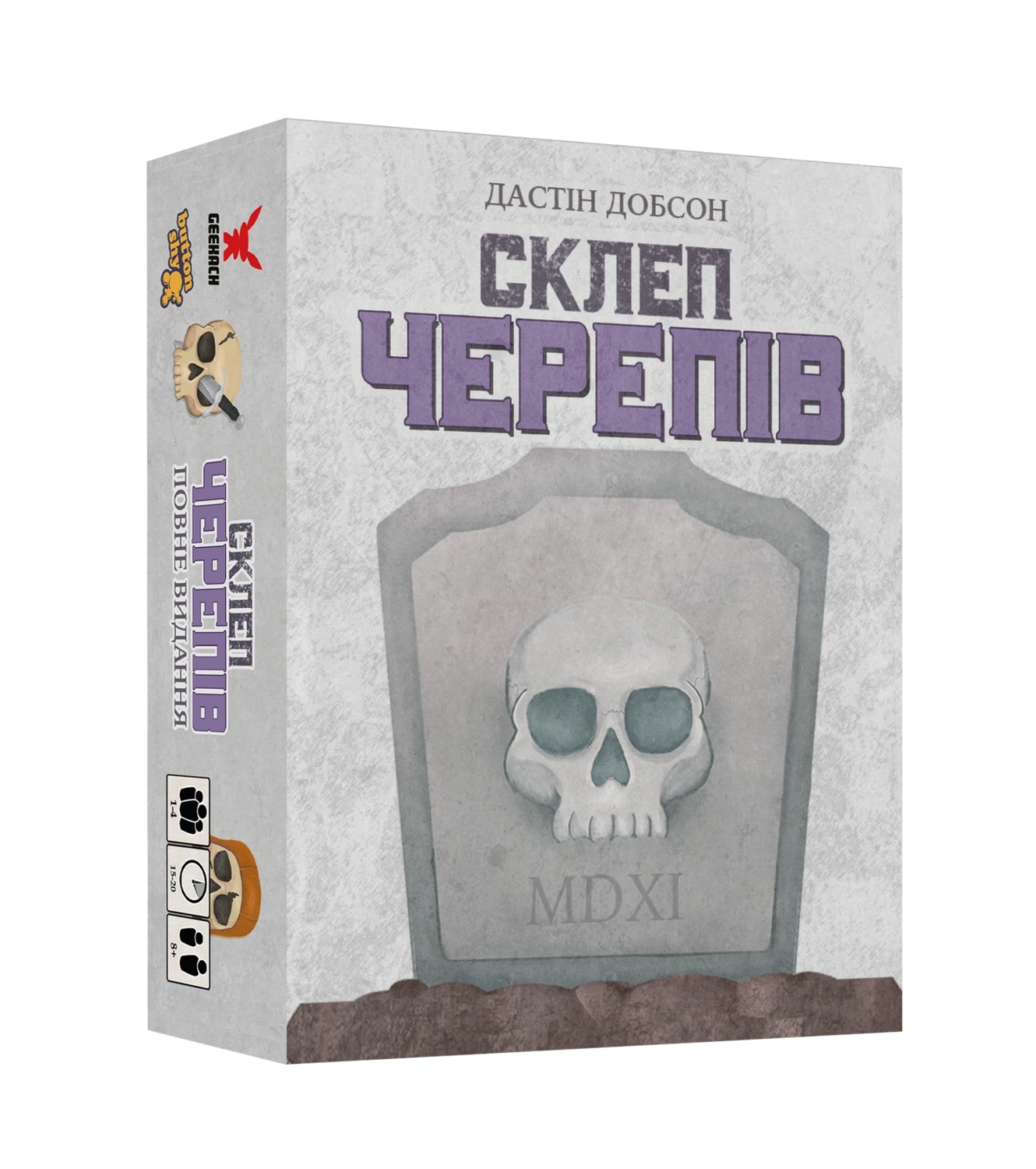 Настільна гра Склеп черепів. Повне видання (Skulls of Sedlec), бренду Geekach Games, для 1-4 гравців, час гри < 30хв. - KUBIX