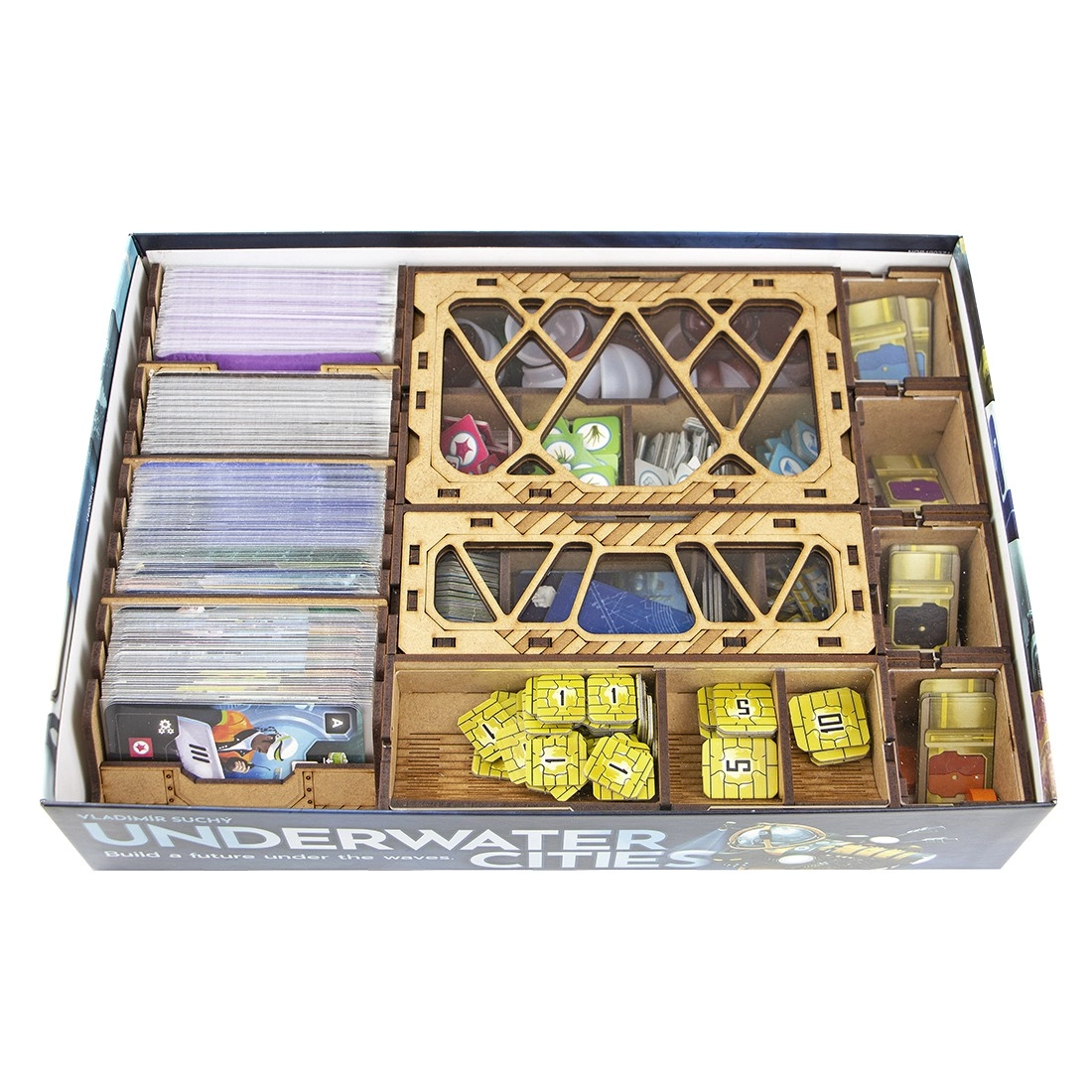 Органайзер для настільної гри Підводні Міста (Organizer for boardgame Underwater Cities), бренду Tower Rex - KUBIX