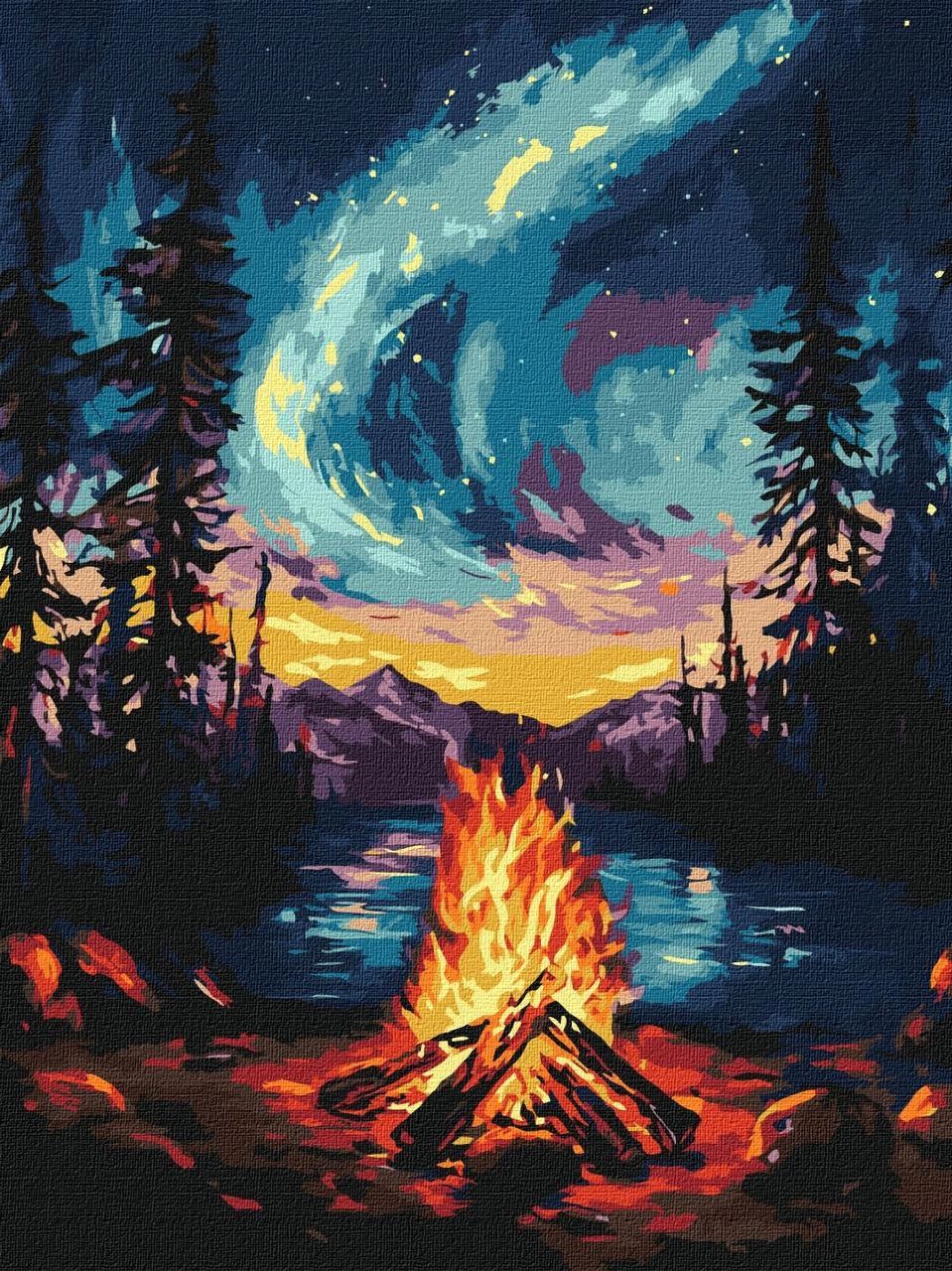 Картина по номерам Північне сяйво (30х40 см), бренду Ідейка - KUBIX