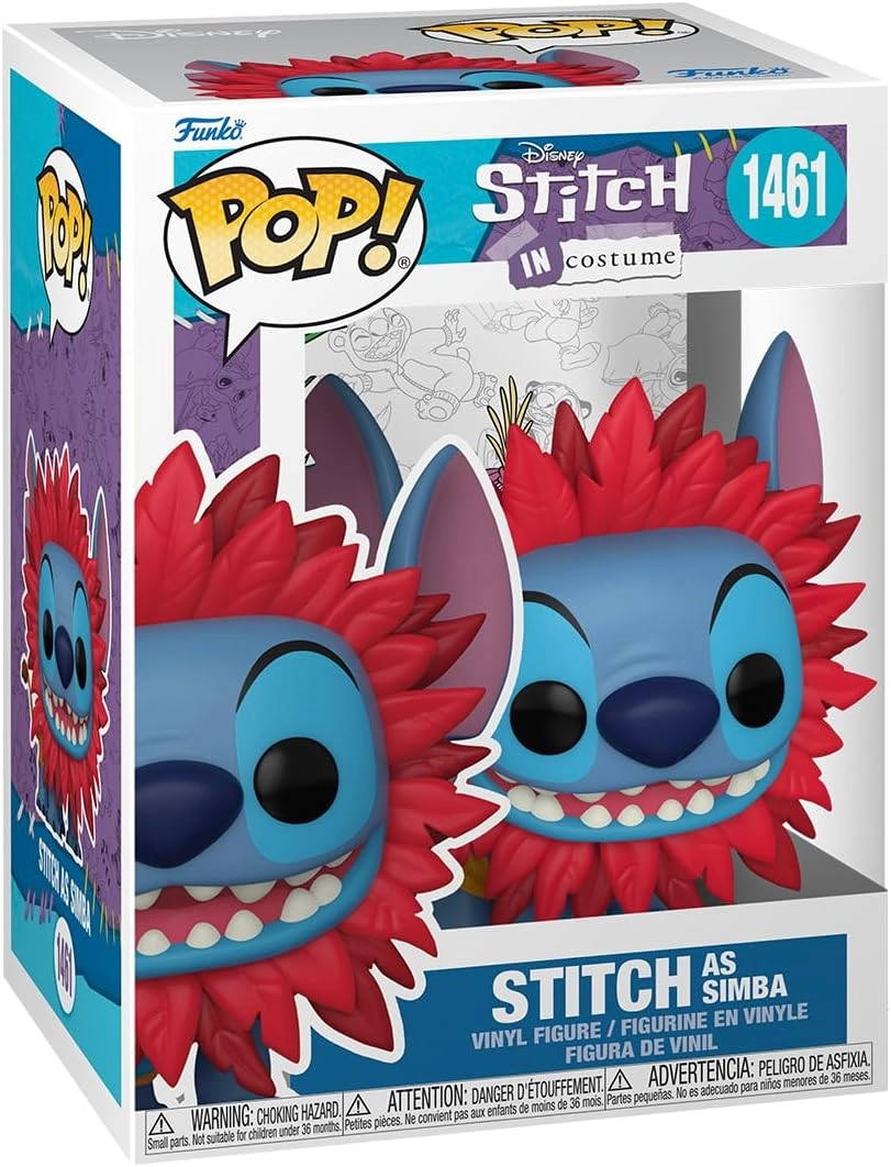 Ігрова фігурка Funko POP! Стіч у костюмі Сімби (Stitch in Costume. Stitch as Simba) #1461, бренду Funko - KUBIX